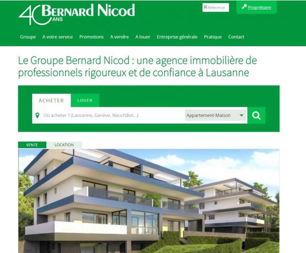 Bernard Nicod - Agence immobilière à Lausanne VD