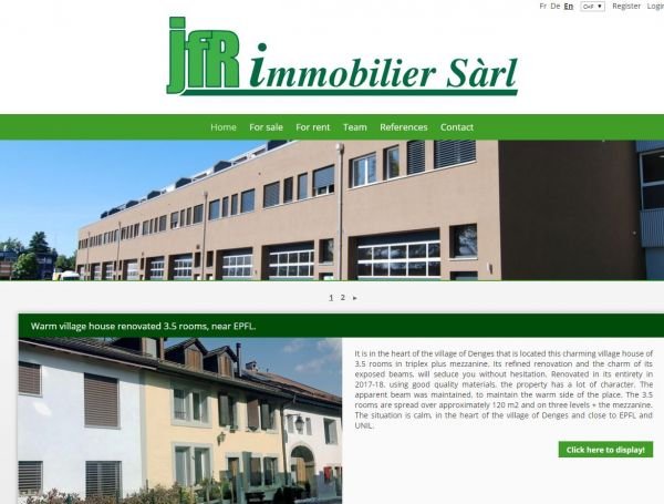 JFR Immobilier - Agence immobilière à Echandens VD